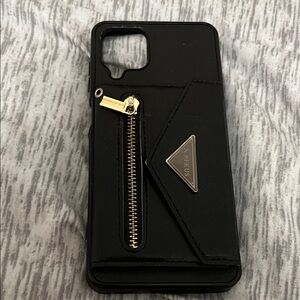 Stylish Black Cell Phone Case with Zipper by